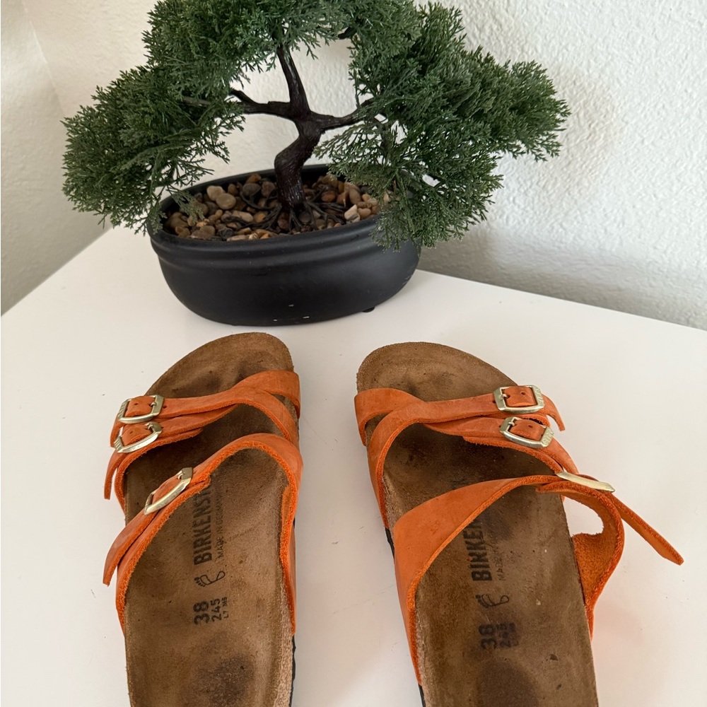 Birkenstock Women's Orange Sandals - Picture 4 of 4
